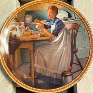Norman Rockwell’s “Working in the Kitchen” Collectors Plate